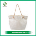 Heat Transfer Printing Beige Canvas Promotion Bag For Travel